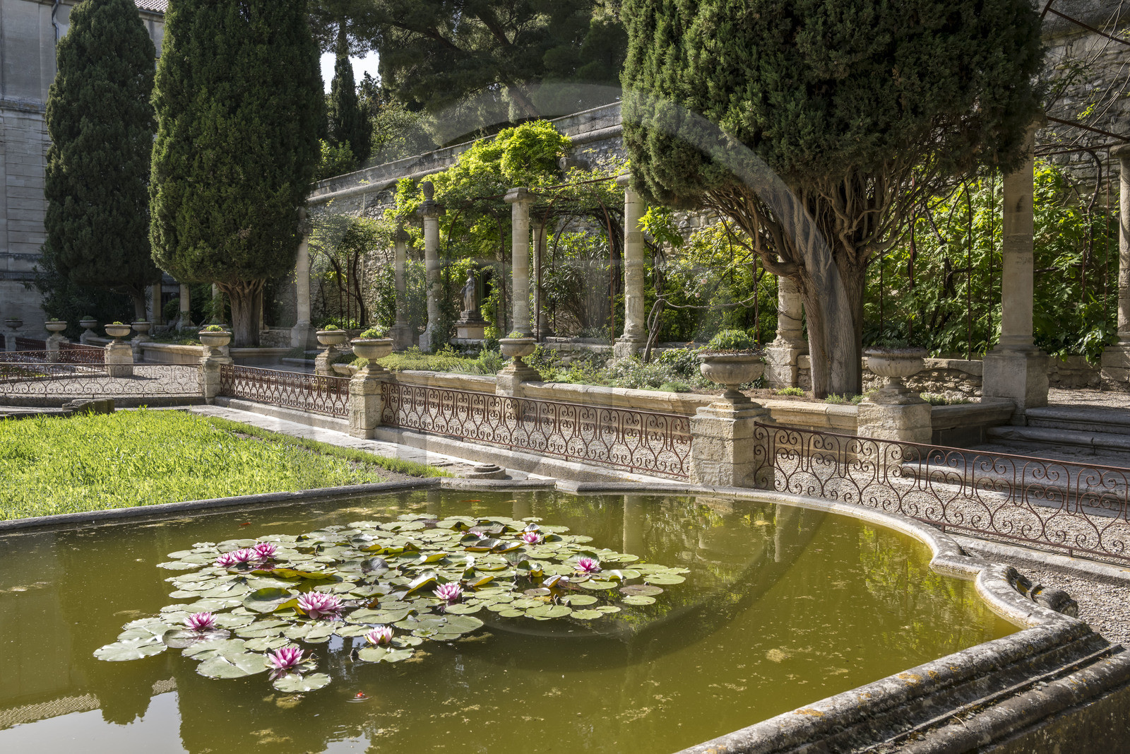 France (30), Gard, Villeneuve-lès-Avignon, les jardins de l'ancienne abbaye bénédictine de Saint André