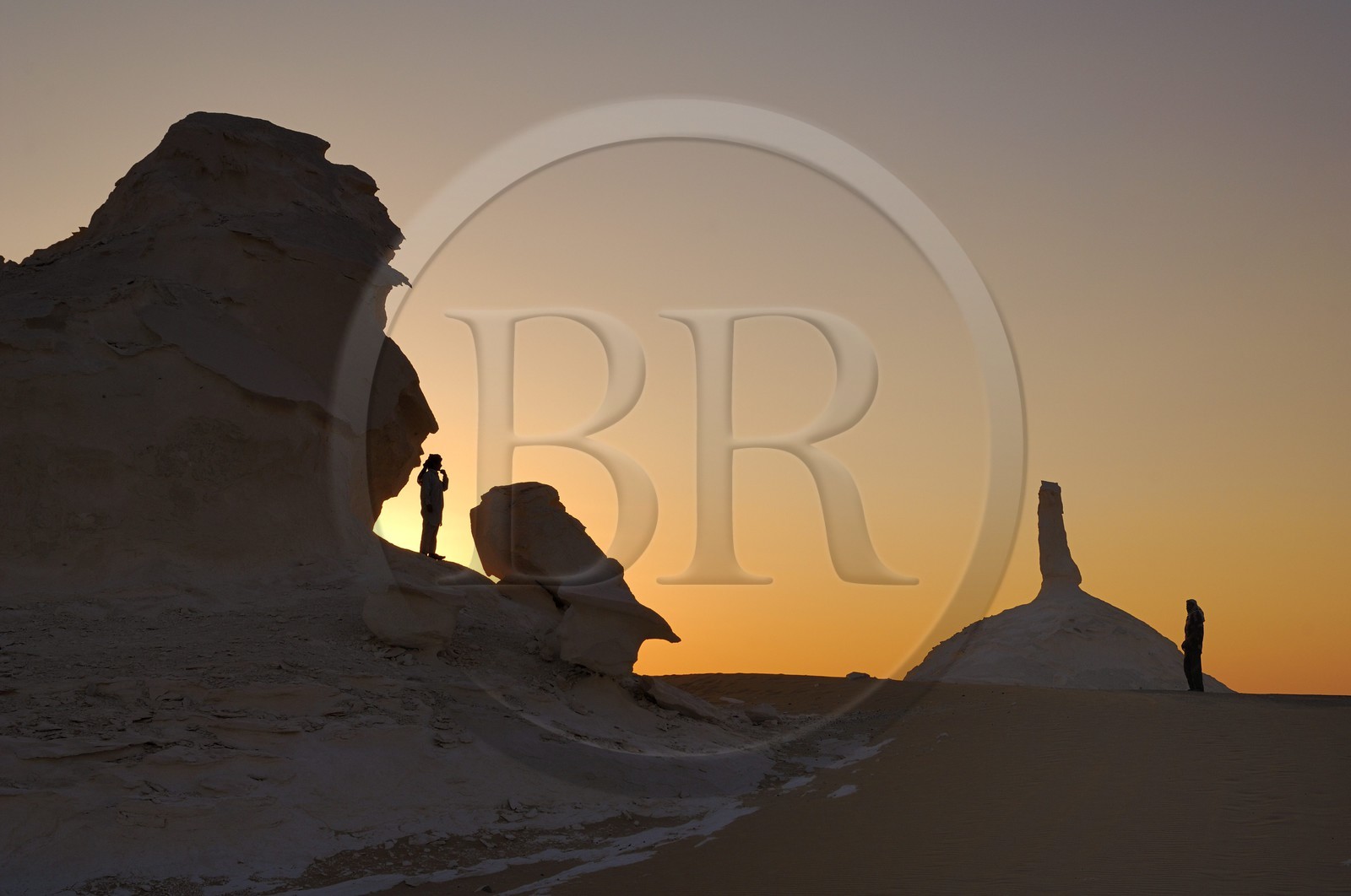 Egypte, désert libyque, le Désert Blanc au nord de Farafra