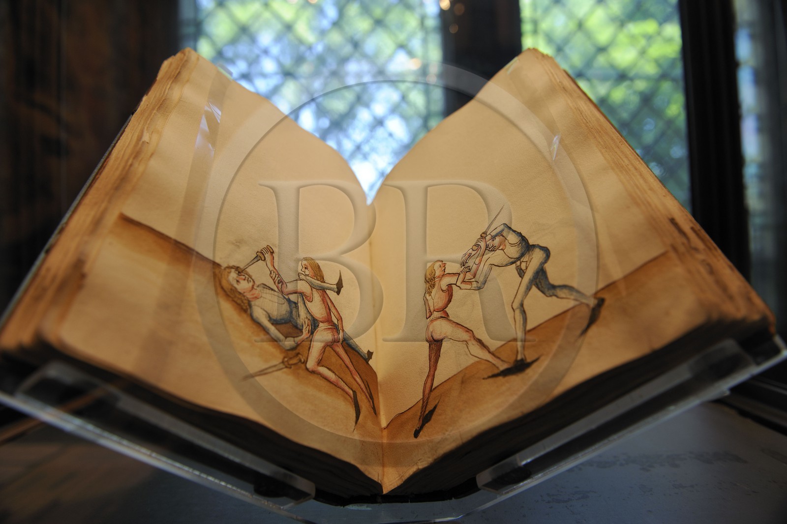 France, Paris (75), musée du Moyen-Age, ancien hôtel de Cluny, traité de combat de 1490-1500