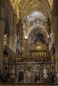 Spain, Andalusia, Seville, the cathedral, listed as World Heritage by UNESCO, the baroque retrochoir (trascoro) built at the beginning of the 17th century