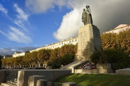 France, Haute Corse, Bastia, place Saint-Nicolas, war memorial