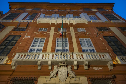 Italie, Ligurie, Gênes, palais des Rolli classés Patrimoine Mondial de l'UNESCO dans la Strada Nuova aujourd’hui via Garibaldi, le Palazzo Rosso ou palais musée Brignole