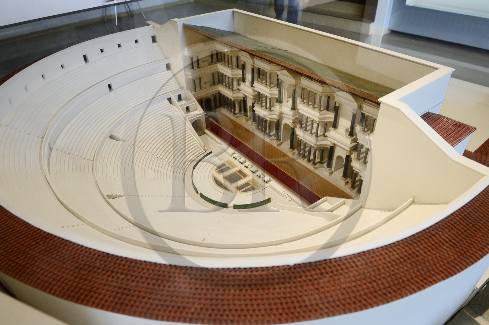 France, Rhône (69), Lyon, site historique classé Patrimoine Mondial de l'UNESCO, colline de Fourvière, musée gallo-romain de Fourvière, maquette du théatre