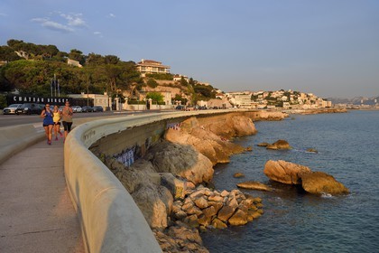 France, Bouches du Rhone, Marseille, the Roucas Blanc, Corniche JF Kennedy