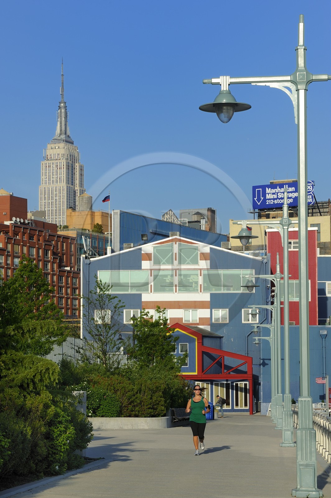 United States, New York, Manhattan, Chelsea pier and the Empire State Building
