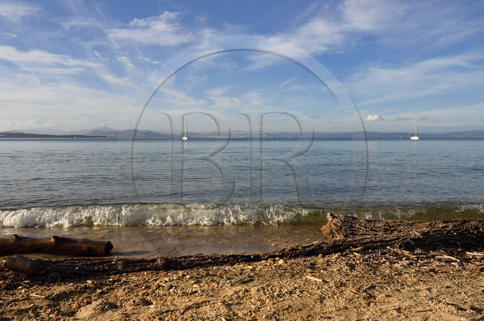France, Var (83), Iles d'Hyères, parc national de Port Cros, Ile de Porquerolles, plage de la Courtade