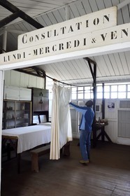 Gabon, Moyen-Ogooue Province, Lambaréné, the former Albert Schweitzer Hospital now a museum, the Grand Pharmacy (polyclinic), the consulting room