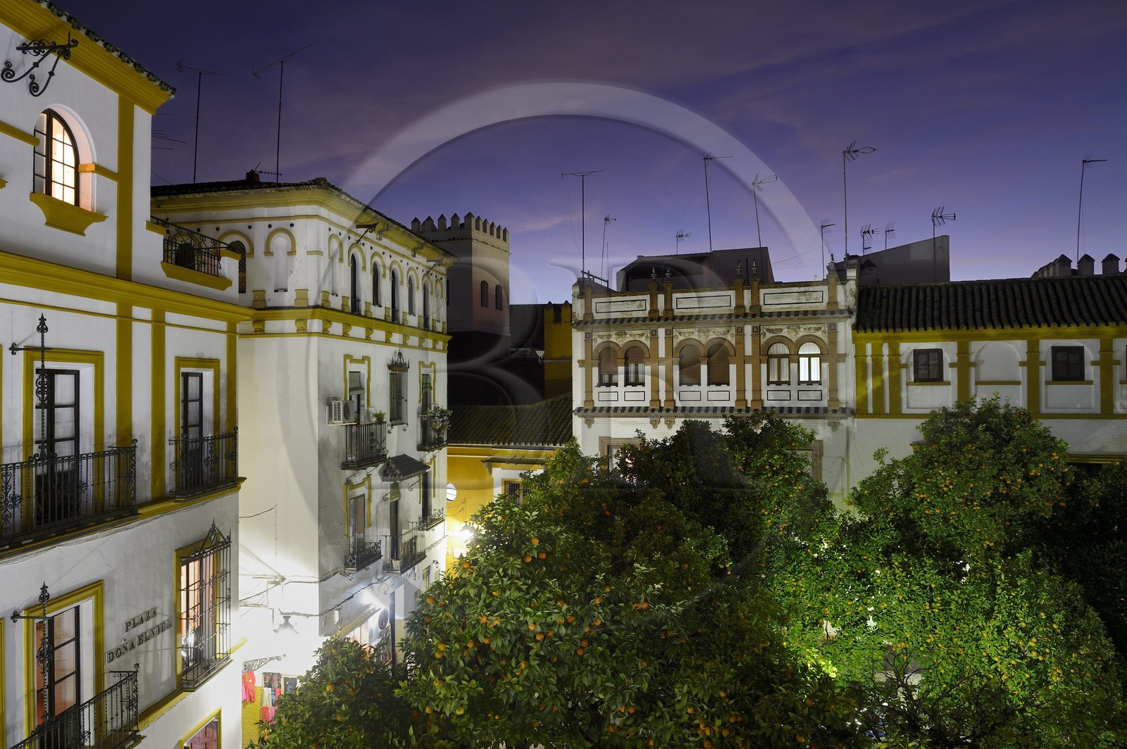 Espagne, Andalousie, Séville, quartier de Santa Cruz, plaza de Dona Elvira