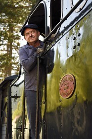 France, Alpes-Maritimes, Puget Theniers, Luc Cabouret volunteer of G.E.C.P. that restores and operates the Train des Pignes historic train