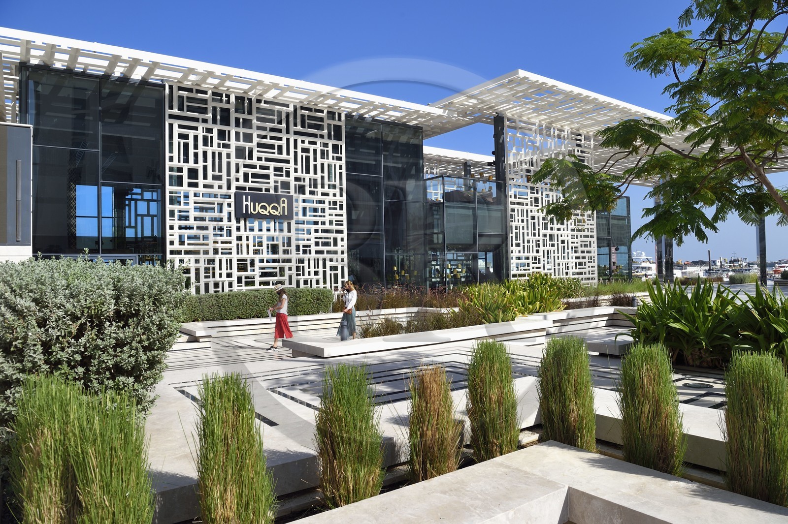 Sultanate of Oman, Muscat,  Al-Mouj district port, the restaurant Huqqa