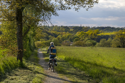 France, Vendee, Saint-Aubin-des-Ormeaux, on the Vendée Vélo Tour cycle route