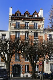France, Val-de-Marne (94), Vincennes, immeuble art nouveau au 32 avenue du Général de Gaulle