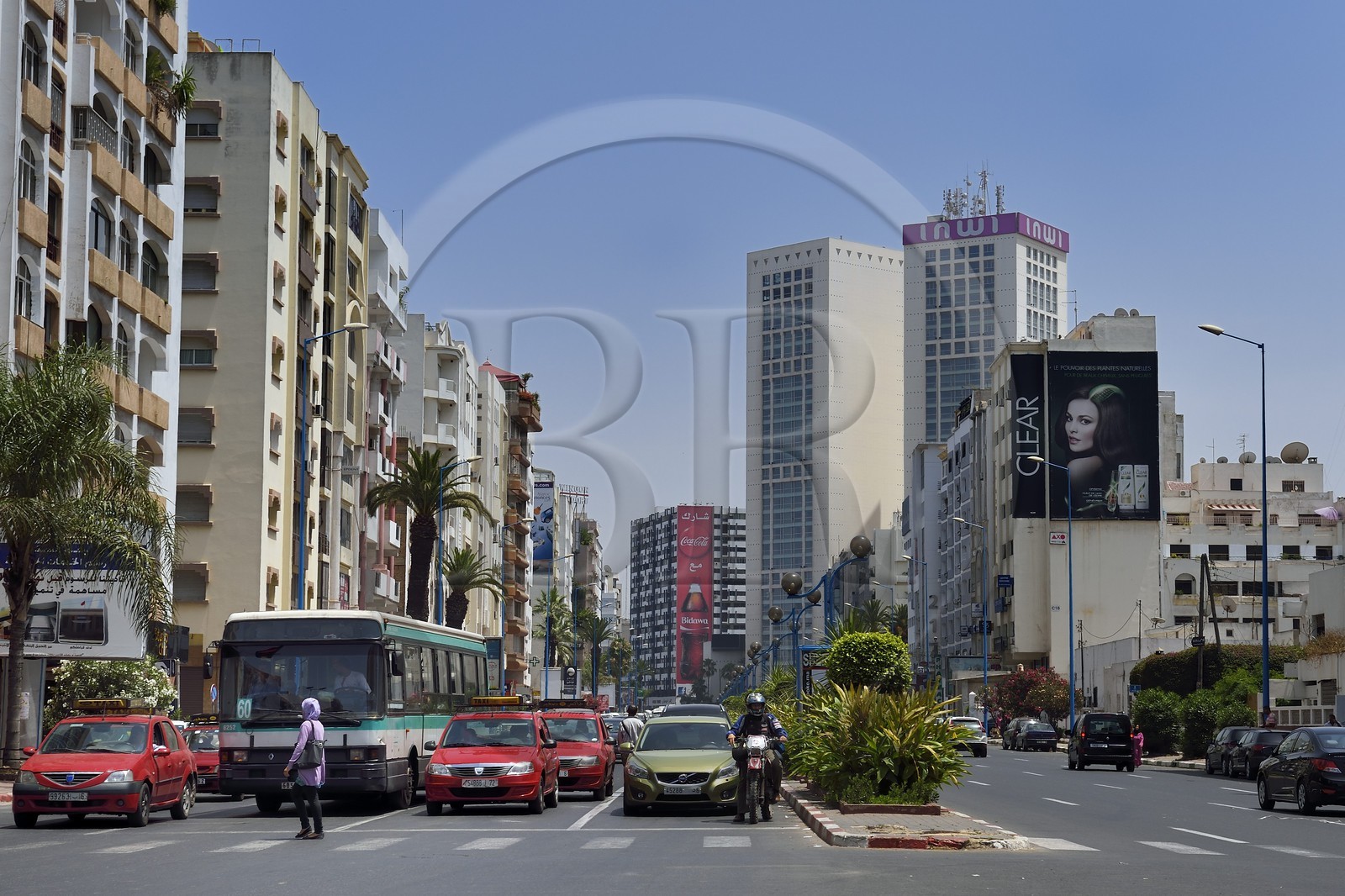 Maroc, Casablanca, le Twin Center ou tours jumelles de Casablanca dans le quartier du Maarif