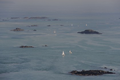 France, Manche (50), îles Chausey (vue aérienne)