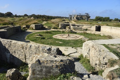 France, Calvados, Cricqueville en Bessin, Pointe du Hoc blockhouse ruins