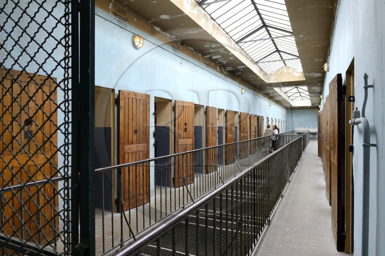 France, Rhône (69), Lyon, Mémorial Prison de Montluc, cellules de la galerie du 2ème étage où fut enfermé Jean Moulin