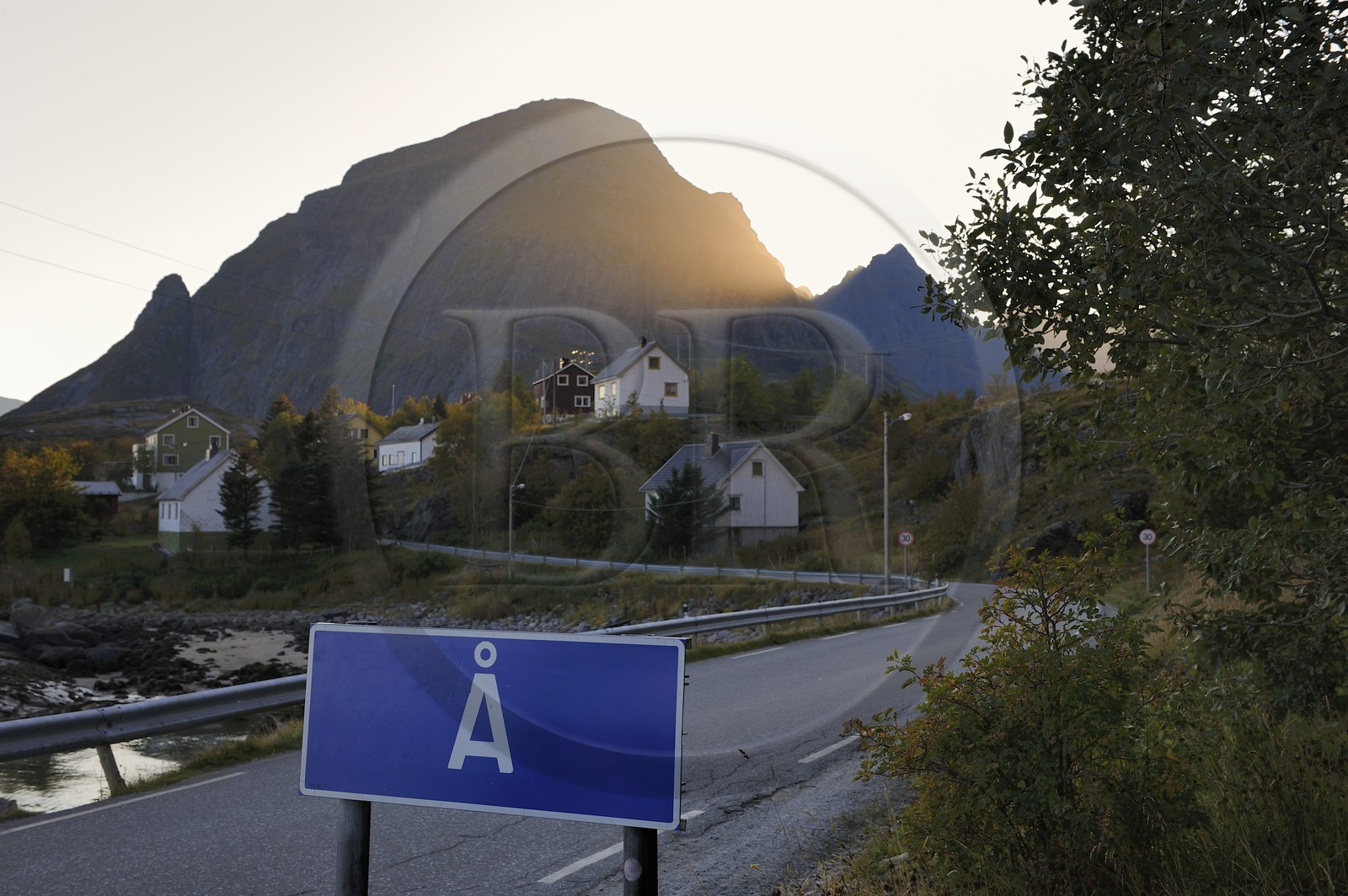 Norvège, Nordland, Îles Lofoten, commune de A (Å) à l'extrémité de Moskenesoy, terminus de la route E10