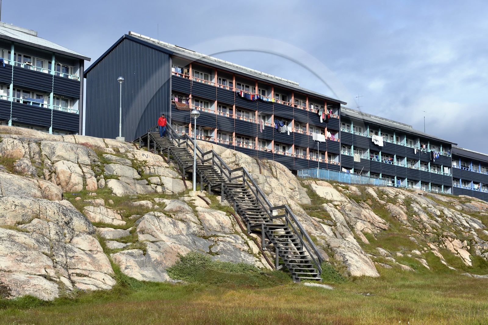 Groenland, cote ouest, baie de Disko, Ilulissat, logement social