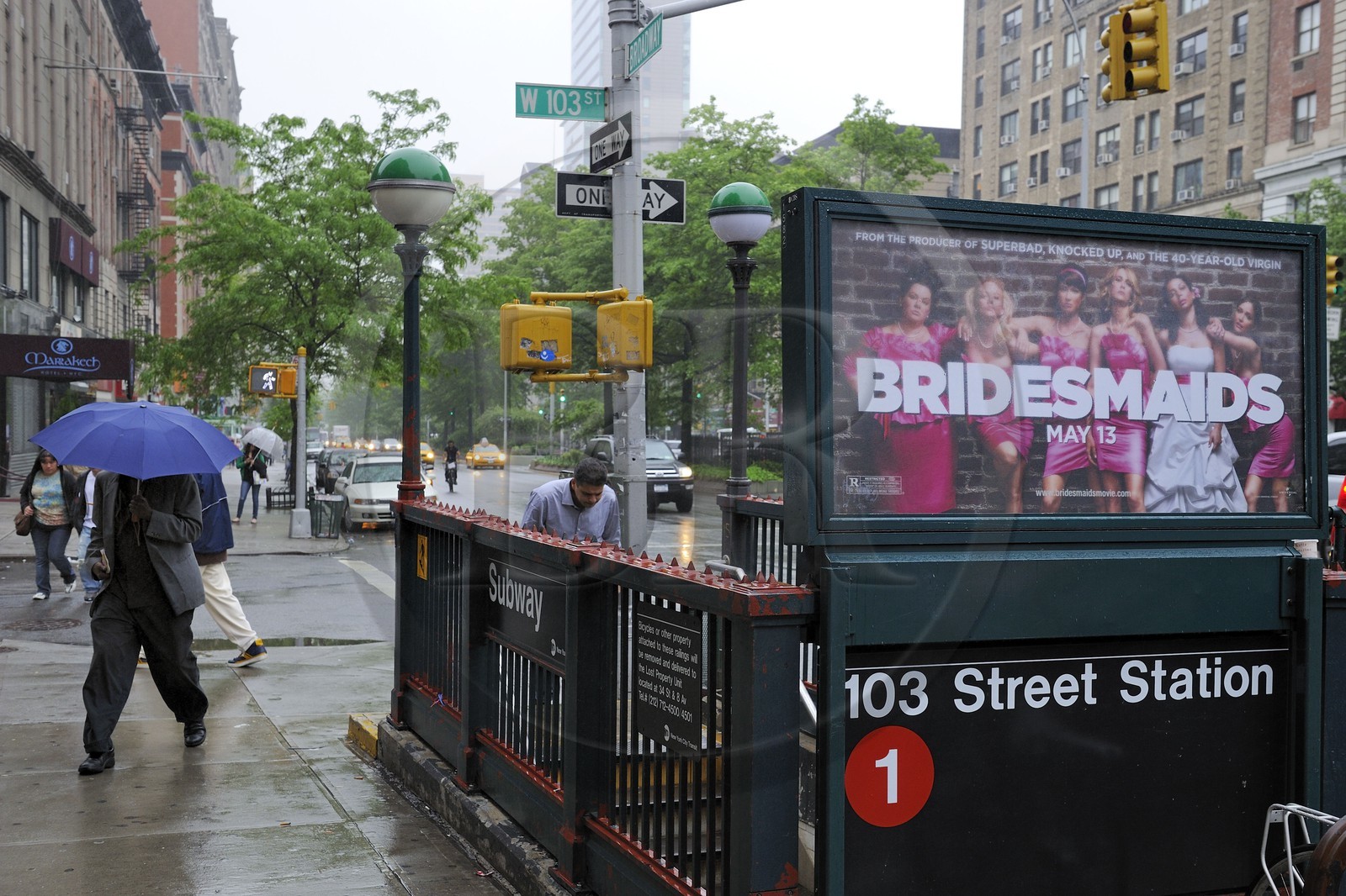 Etats-Unis, New York, Manhattan, Upper West side, station de metro de la 103ème rue et Broadway
