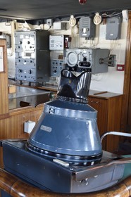 France, Charente-Maritime, La Rochelle, the Basin of the great yachts, Maritime Museum, the Frigate France I, navigation bridge