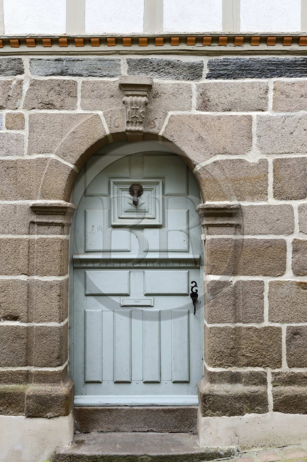 France, Finistère (29), Morlaix, maison traditionnelle dans la Rue Longue