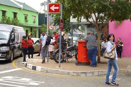 South Africa, Gauteng Province, Johannesburg, Braamfontein district, at the Corner of Juta and De Beer Street