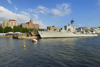 Sweden, Västra Götaland, Göteborg (Gothenburg), Maritiman’s fleet of ships in the old port