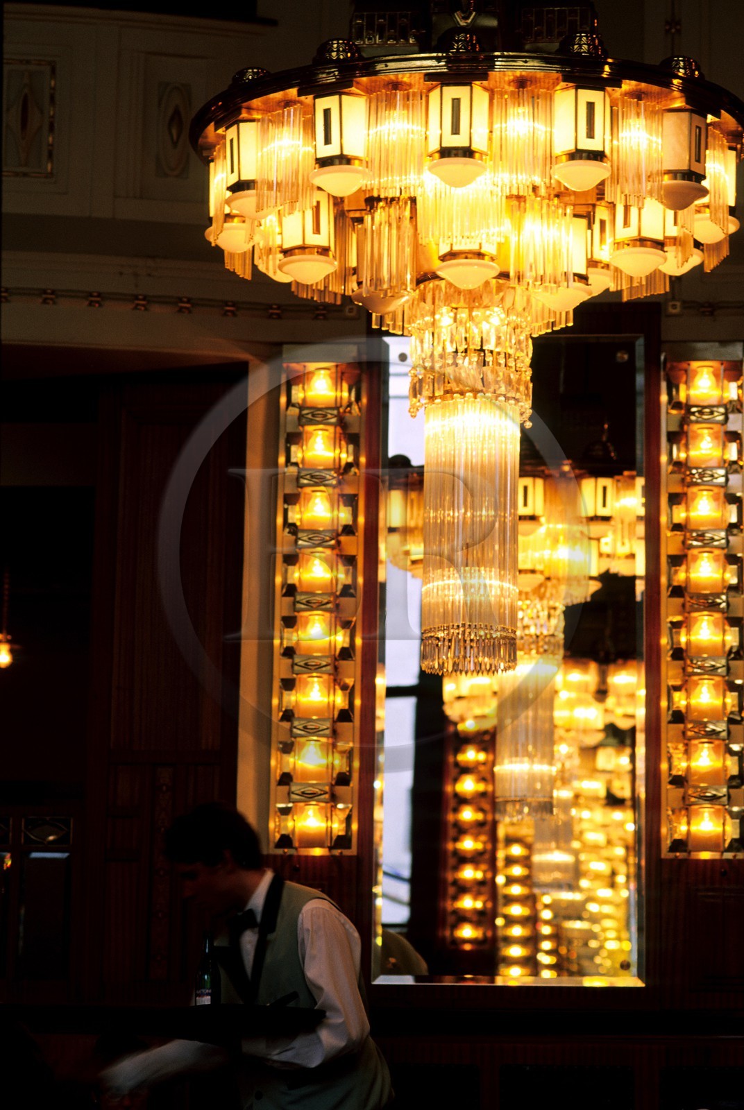 République Tchèque, Prague, Nové Mesto, la maison municipale (Art Nouveau 1905-1911), le salon de thé décoré par A. Mucha