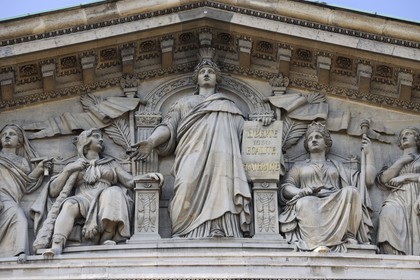 France, Paris (75), Le Palais Bourbon siège de l'Assemblée Nationale, le fronton