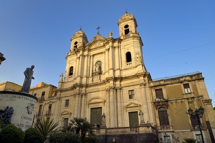 Italie, Sicile, Catane, ville baroque classée au Patrimoine Mondial de l'UNESCO, chiesa di San Francesco d'Assisi all'Immacolata (église Saint François d'Assise à l'Immaculée)