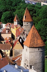 Estonia (Baltic States), Harju Region, Tallinn, European Capital of Culture 2011, the old town's ramparts (lower city)
