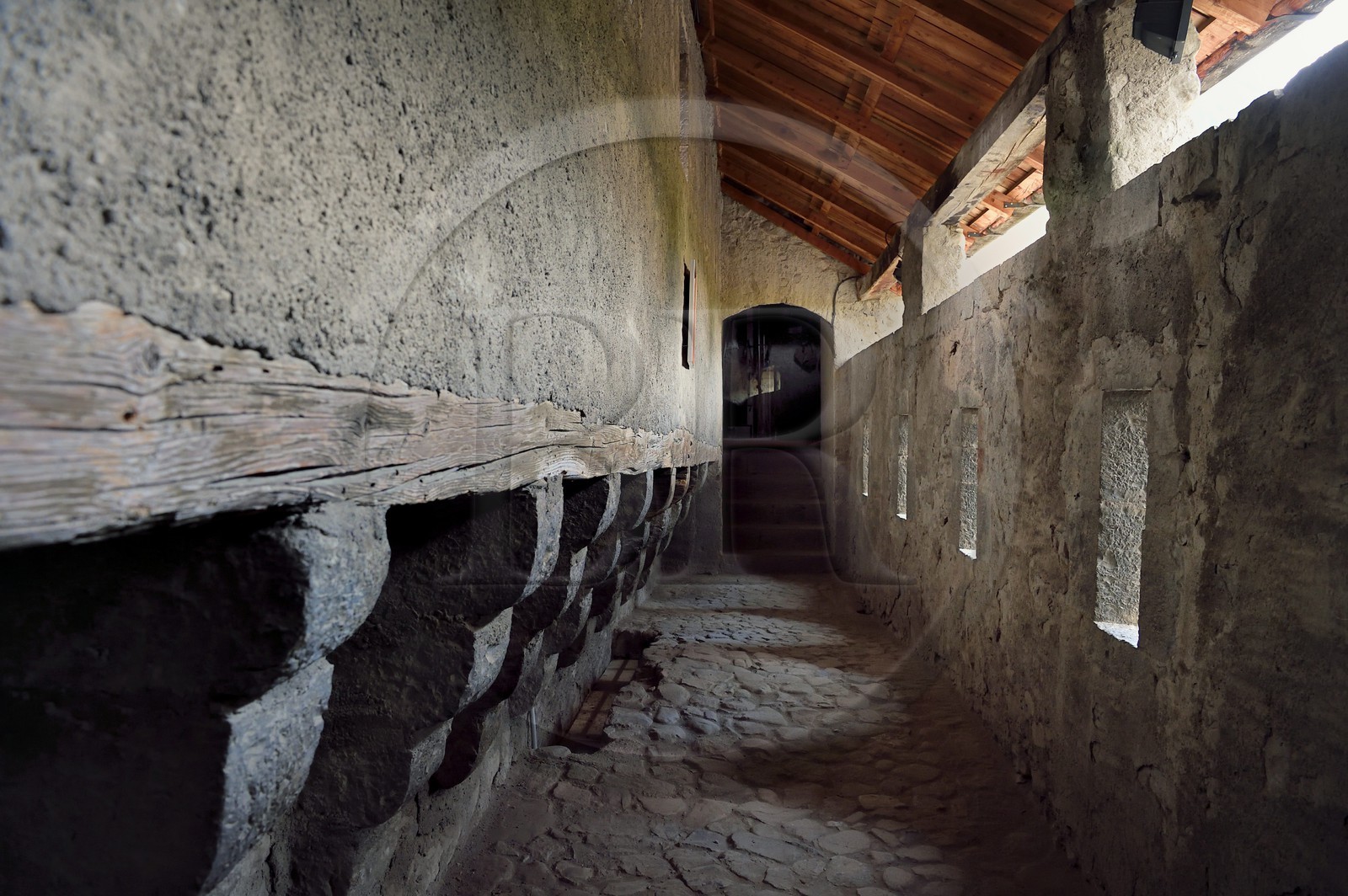 France, Alpes de Haute Provence, Parc National du Mercantour (Mercantour National Park) and Vallee du Haut Verdon, Colmars les Alpes fortified by Vauban in the late 17th century, between old and new Vauban wall of the Porte de France