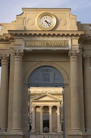 France, Paris (75), l'Assemblée Nationale, entrée du Palais Bourbon