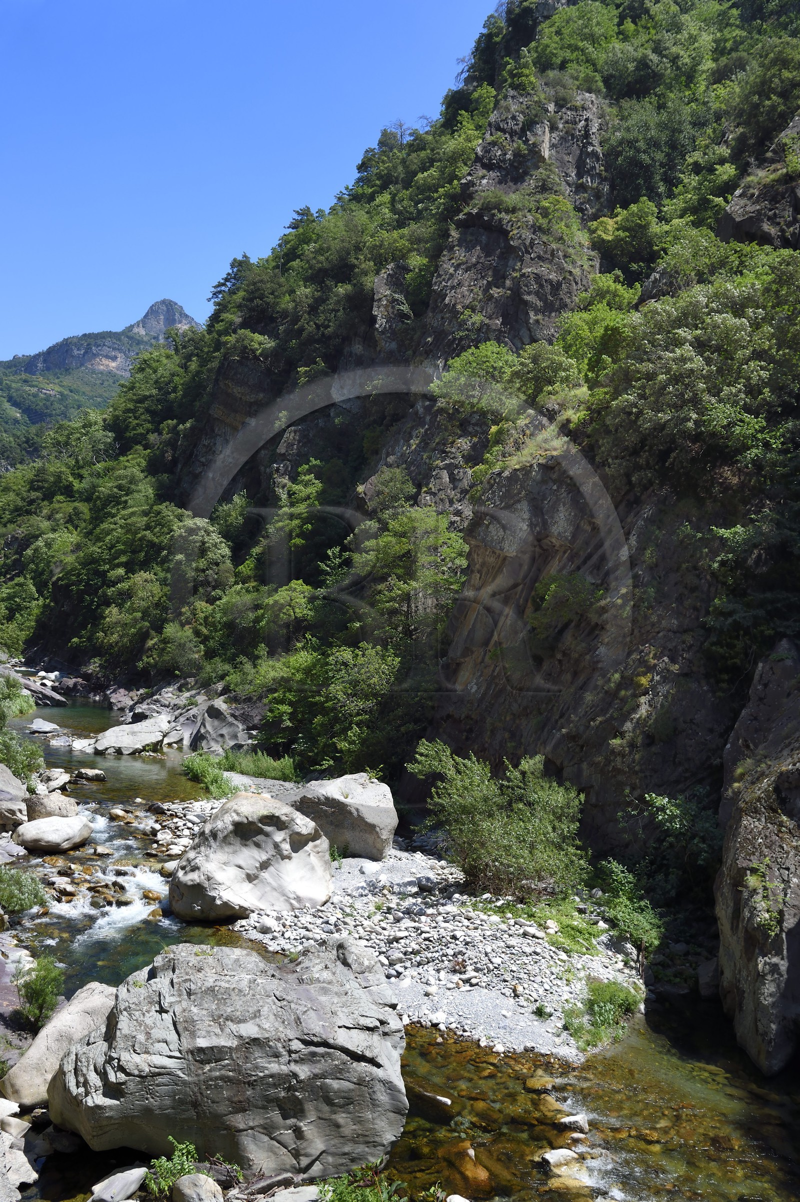 France, Alpes-Maritimes, Roya Valley, the gorges of Paganin between Saorge and Tende, the River Roya
