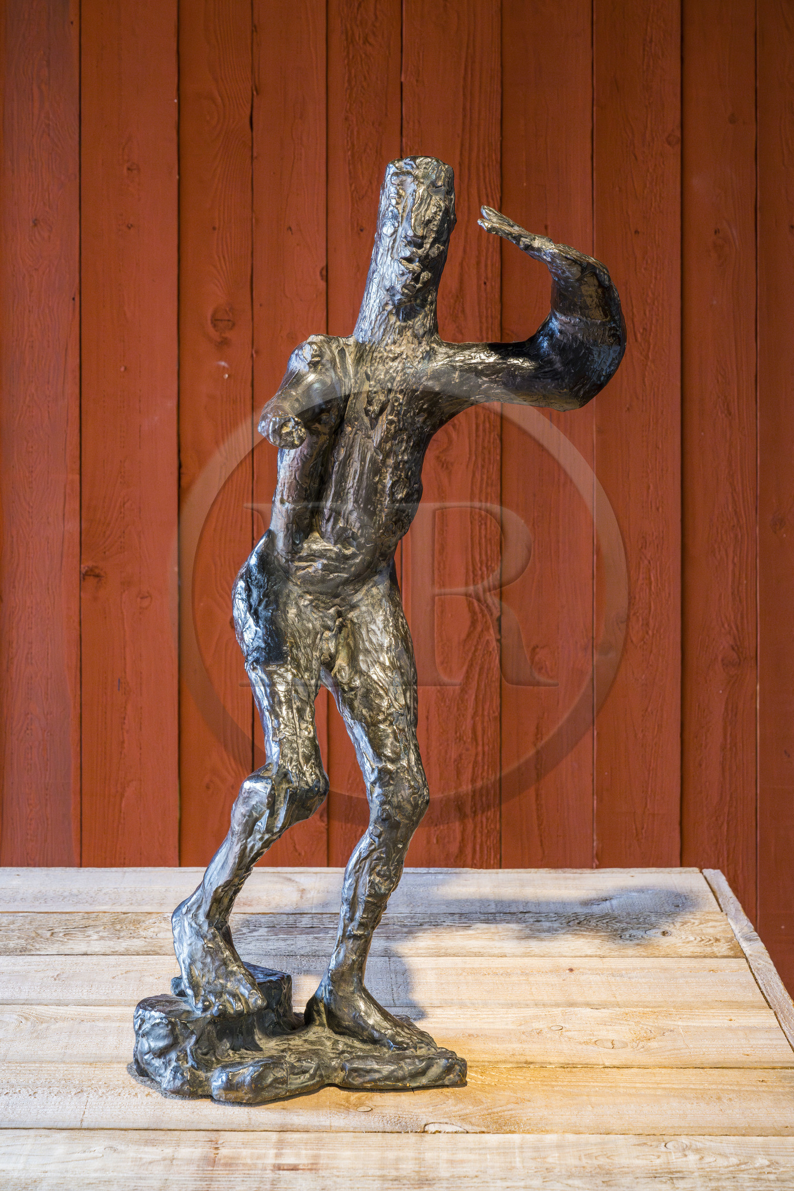 France, Bouches-du-Rhône (13), Marseille, quartier des Goudes, La Friche de l'Escalette, sculptures de l'artiste Germaine Richier, L'Homme-forêt