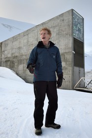Norway, Svalbard, Spitzbergen, Longyearbyen, Svalbard Global Seed Vault (Seed Bank), Cary Fowler at the initiative of the Global Crop Diversity Trust and Seed Vault Project