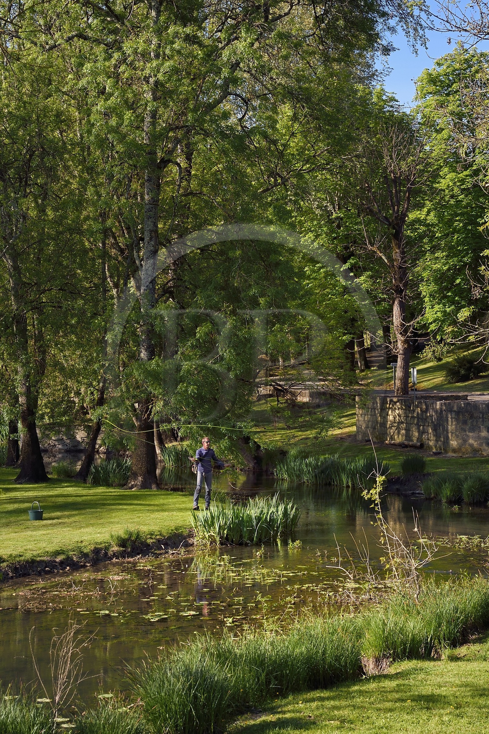 France, Charente, Bourg-Charente, fly fishing