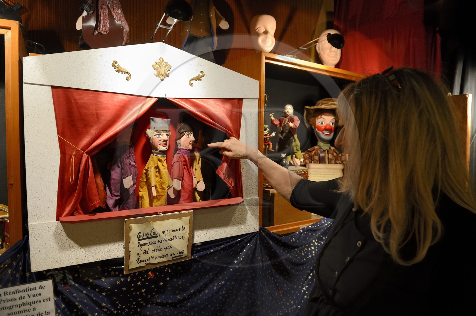 France, Rhone, Lyon, historical site listed as World Heritage by UNESCO, Vieux Lyon (Old Town), Disagn' Cardelli in rue St Jean, the Guignol fantastic Little Museum (Petit Musée fantastique de Guignol)