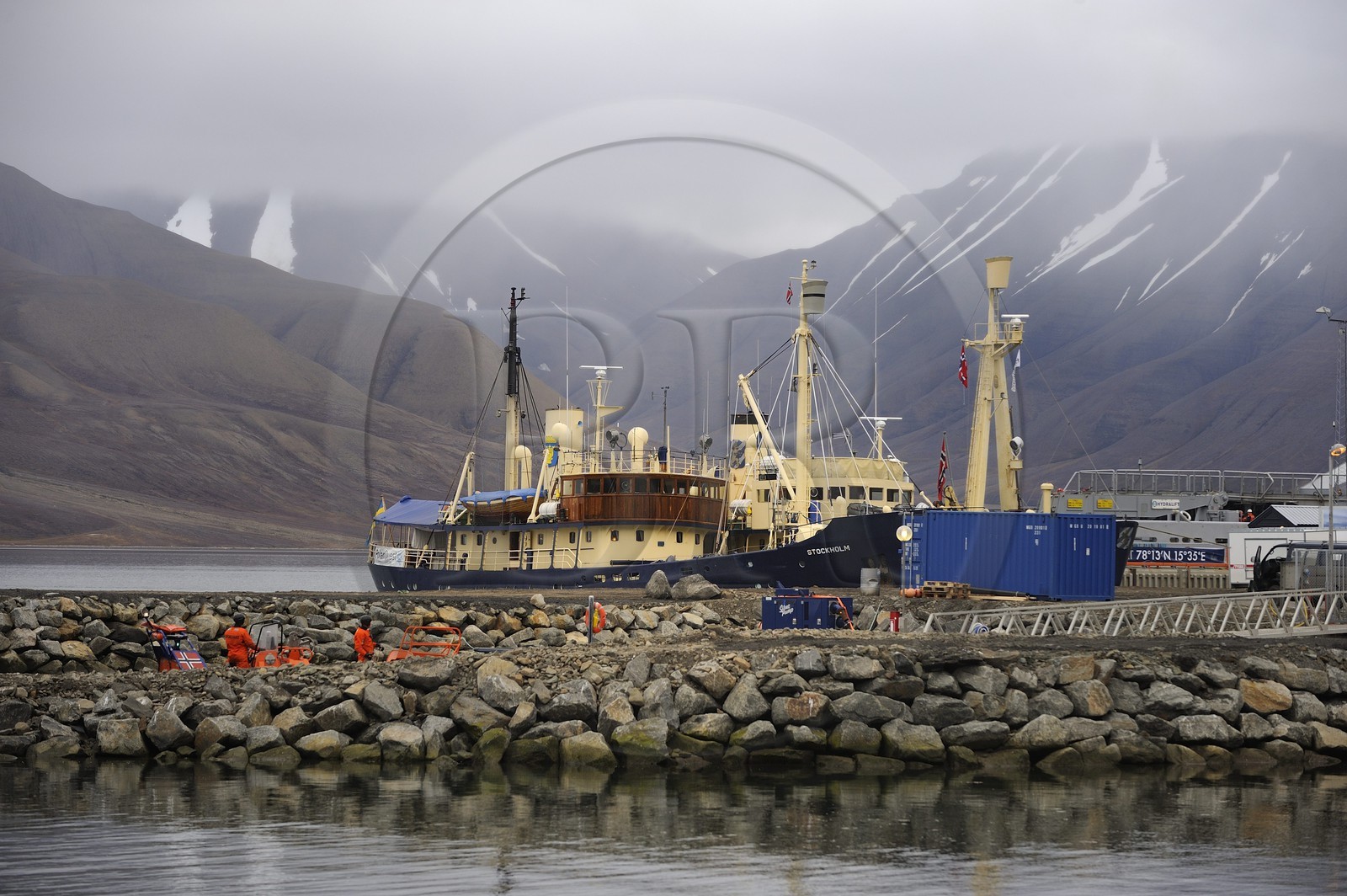 Norvège, Svalbard (Spitzberg), port de Longyearbyen