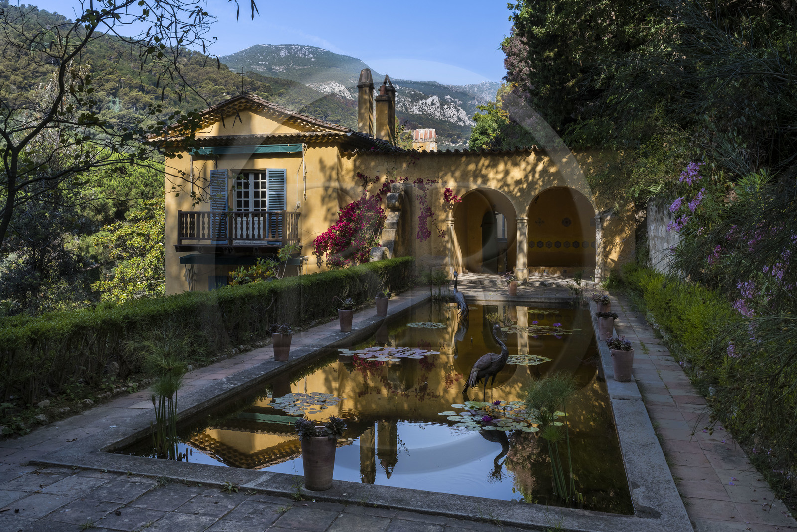 France, Alpes-Maritimes, Menton, the garden Serre de la Madone, the Moorish-inspired garden in the villa of Major Lawrence Johnston