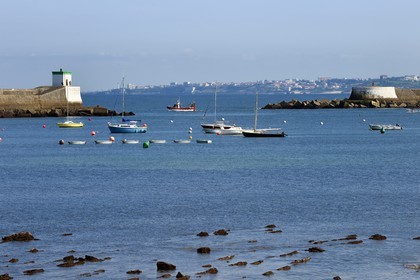 France, Pyrenees Atlantiques, Basque Country coast, Ciboure, the Saint Jean de Luz bay and Biarritz in the background