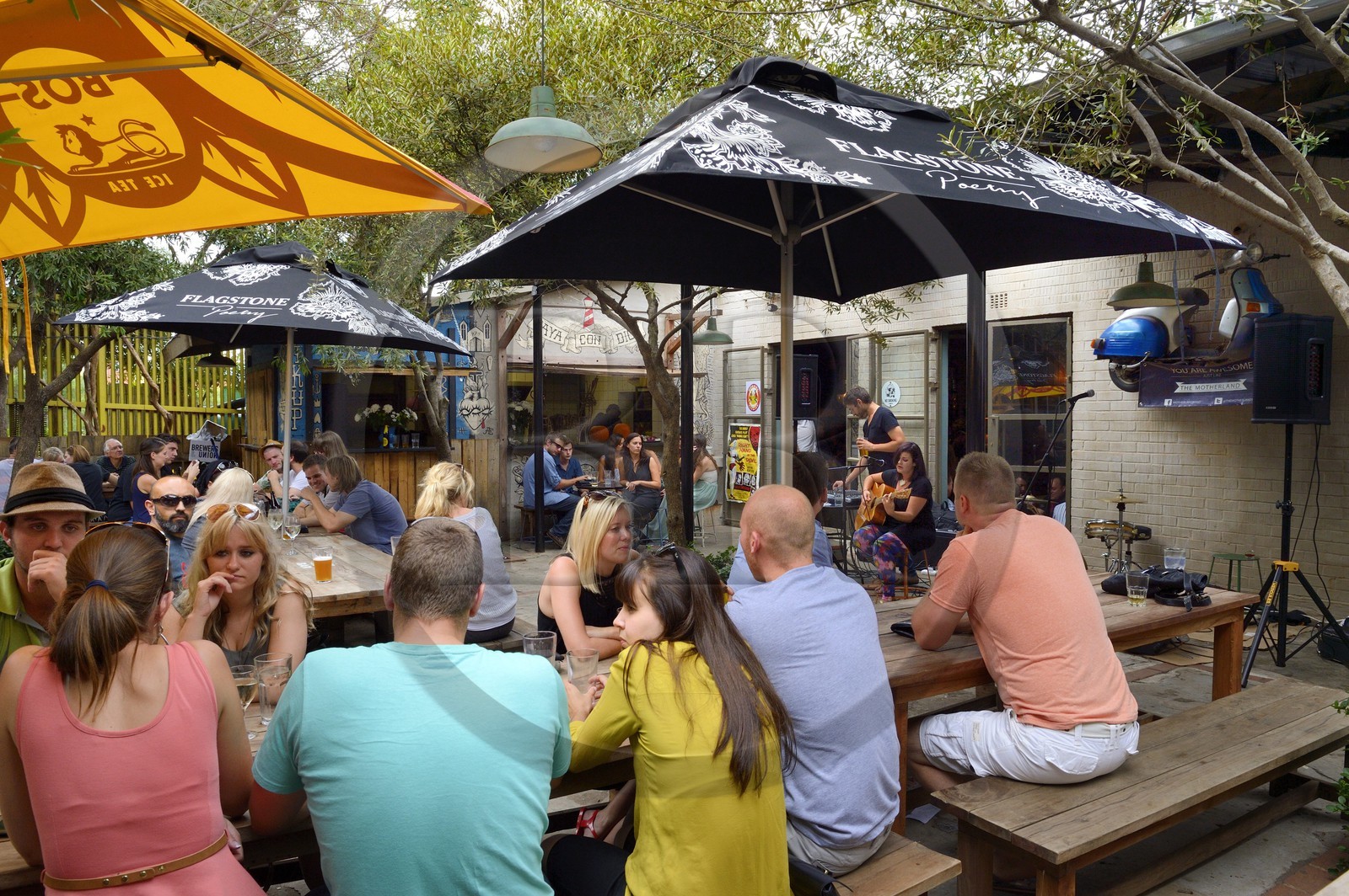 South Africa, Gauteng Province, Johannesburg, the 44 Stanley site was once a series of industrial 1930′s buildings and has been developed into a collection of speciality boutiques, foodie stops and design studios