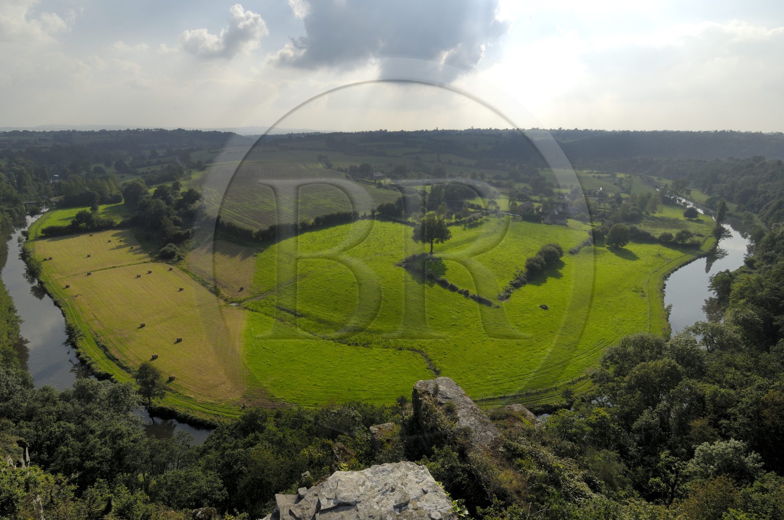 France, Manche (50), les Roches de Ham et la rivière Vire