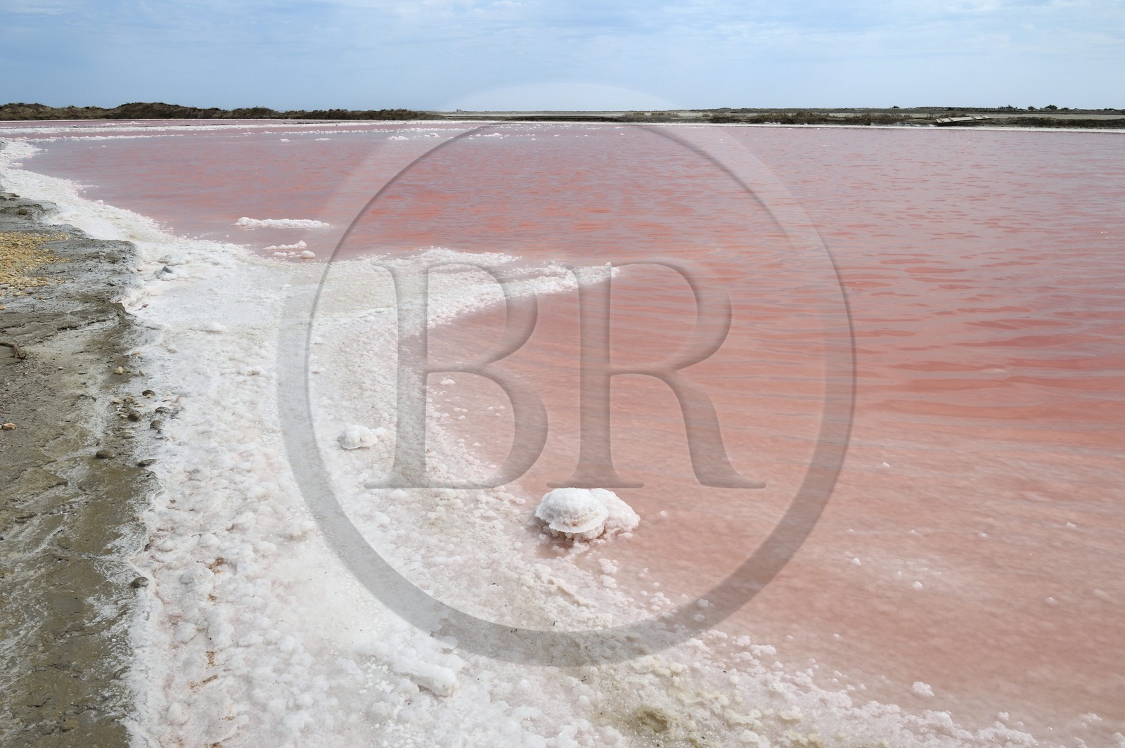 France, Bouches-du-Rhône (13), Camargue, Salin-de-Giraud, les salins du Midi, dépots de sel