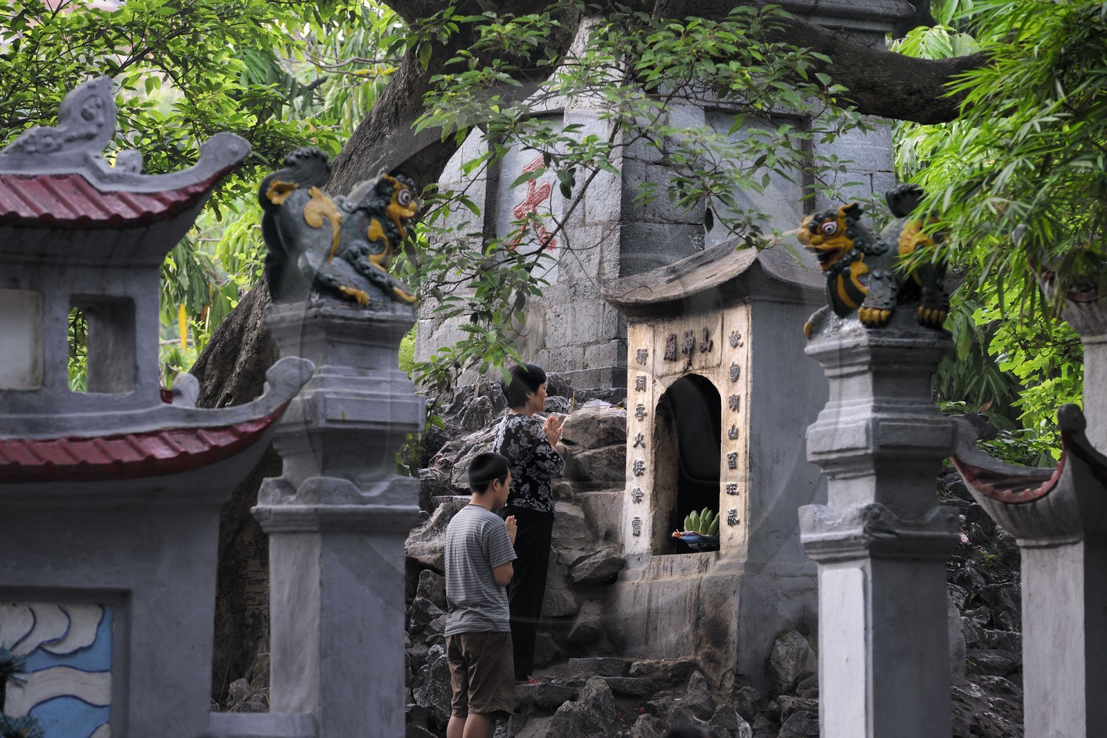 Vietnam, Hanoï, vieille ville, lac Hoan Kiem appelé le petit lac ou lac de l'épée restituée, temple Ngoc Son (de la montagne de jade)