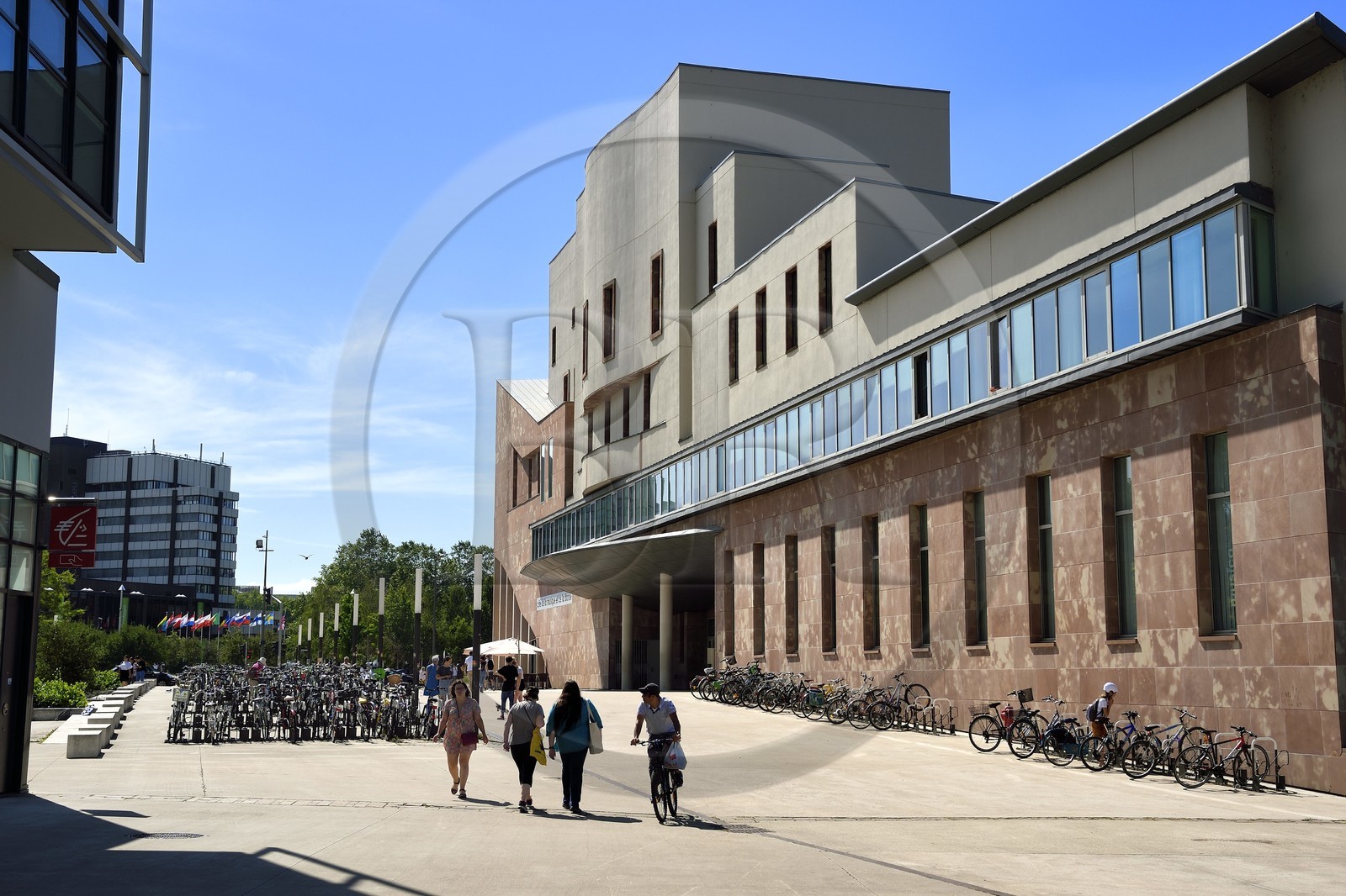 France, Bas-Rhin (67), Strasbourg, amenagement du port du Rhin et reconversion du mole du Bassin d'Austerlitz, la Cité de la musique