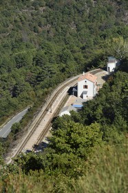 France, Haute-Corse (2B), Vivario, la gare de Vivario