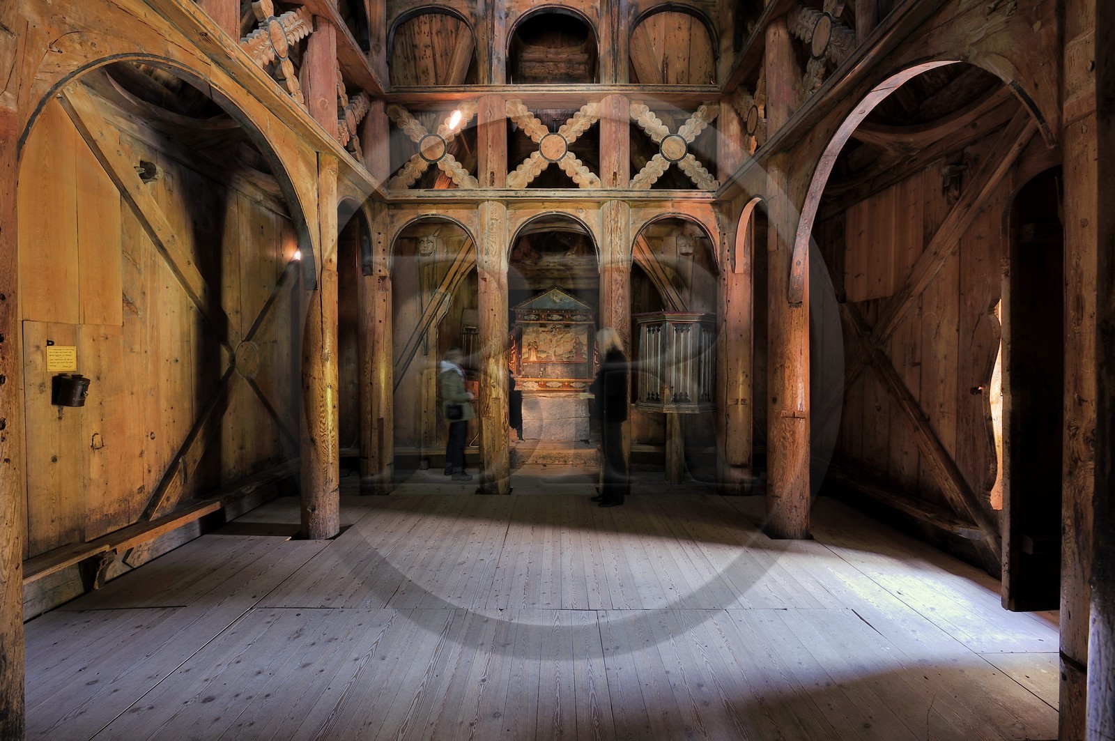 Norvège, comté de Sogn Og Fjordane, église en bois debout ou stavkirke (1130) de Borgund
