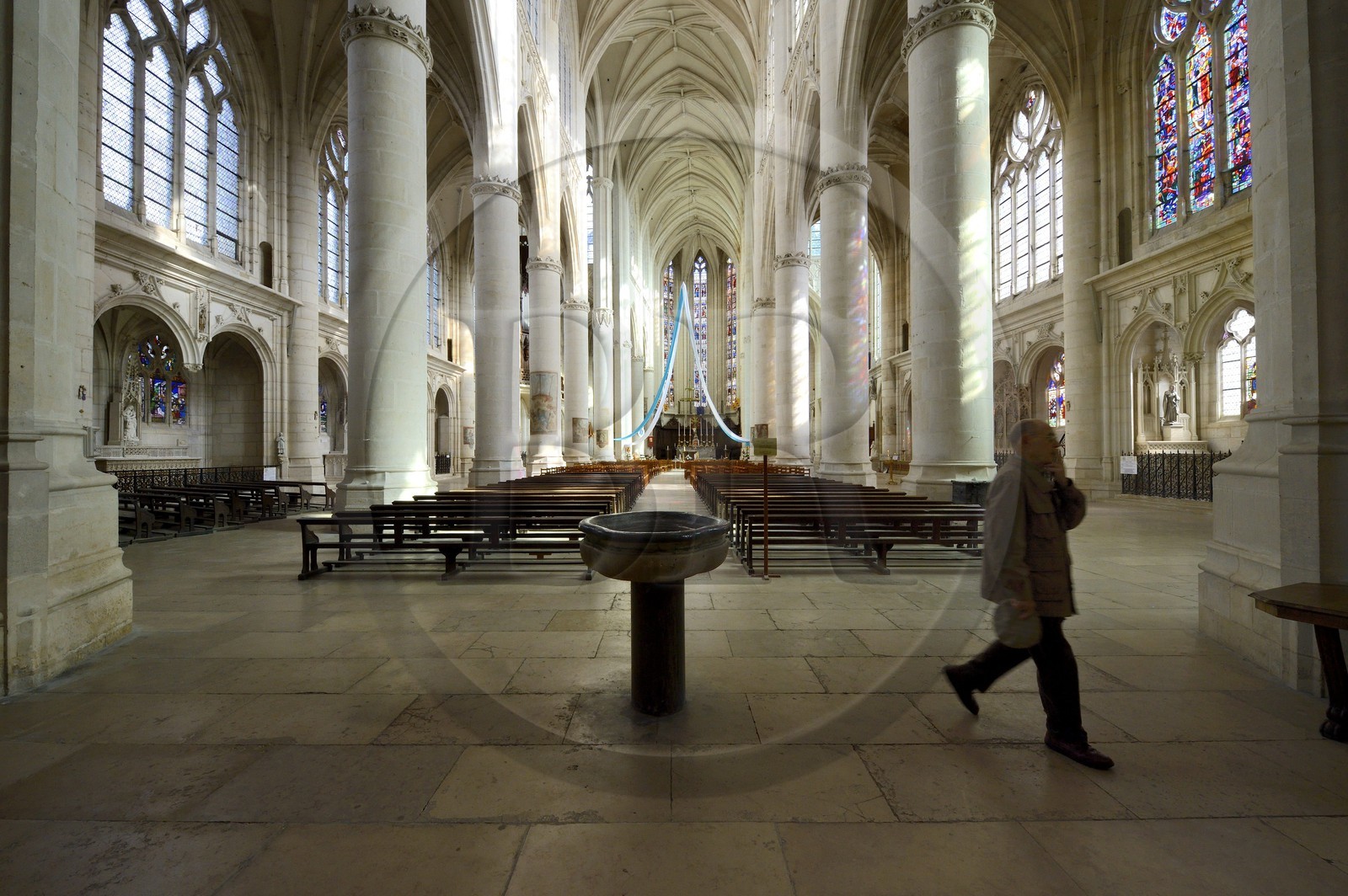 France, Meurthe-et-Moselle (54), la basilique Saint-Nicolas-de-Port, la nef courbe