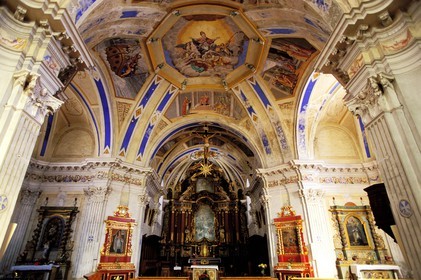 France, Haute Savoie, Saint Nicolas de Veroce, church